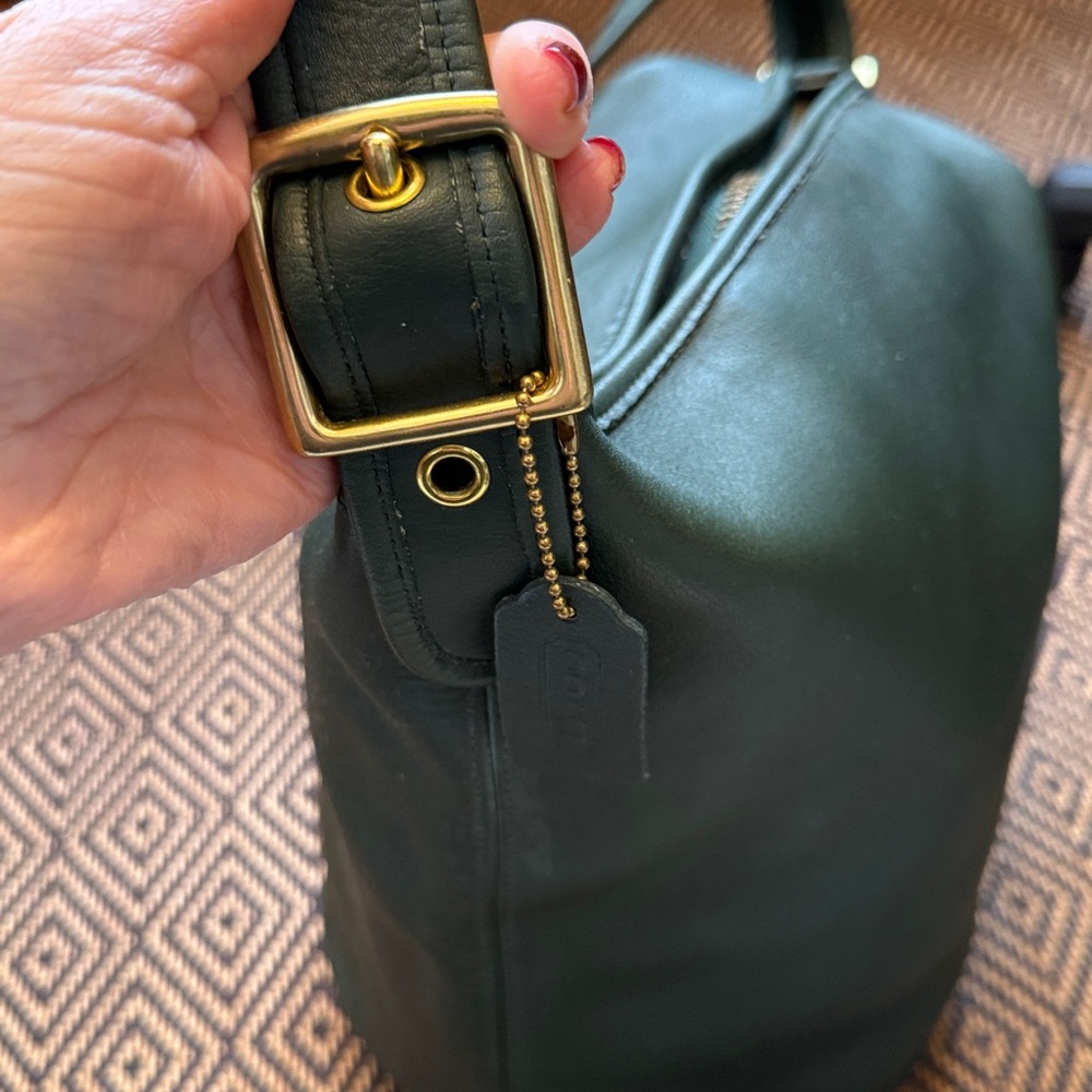 Vintage Coach xl duffle sac 9085 BOTTLE GREEN - Picture 8 of 12